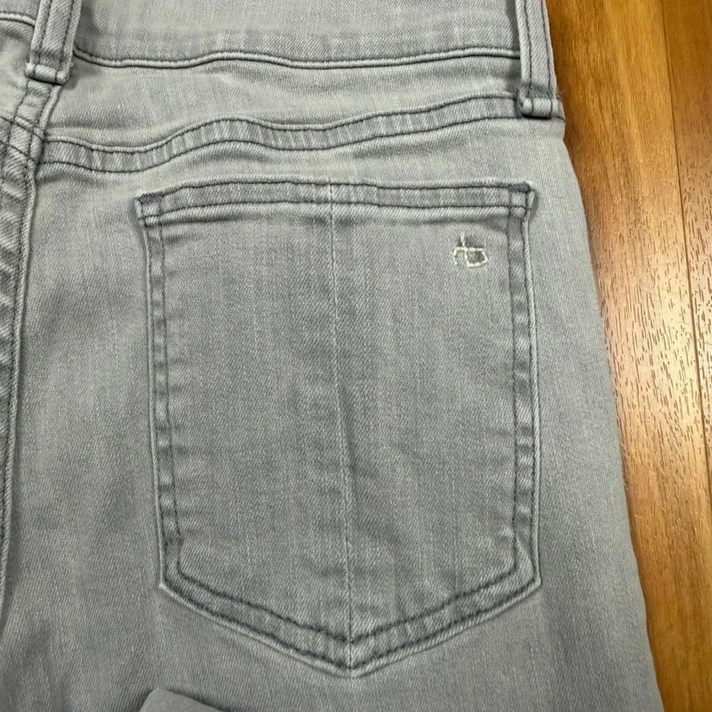 Rag & Bone Ankle‎ Skinny Jeans Burmese Gray Raw Hem W1526K120BUR Size 28